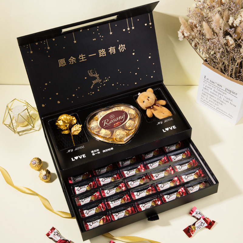 网红德芙巧克力礼盒装520情人节送女友闺蜜女朋友高颜值礼物