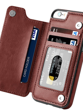 适用iPhone17手机壳翻盖16pro放卡苹果15全包皮套14插卡12男女11保护套15P商务14promax全包边13防摔se2新款8