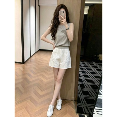 上衣阔腿裤韩系慵懒风休闲套装女