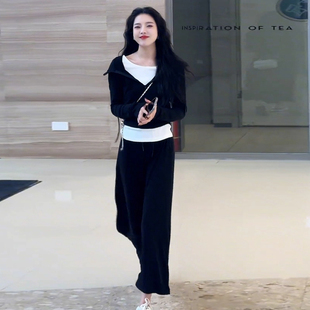 卫衣连衣裙子女秋季新款巨好看韩系流行秋冬穿搭一整套装休闲长裙