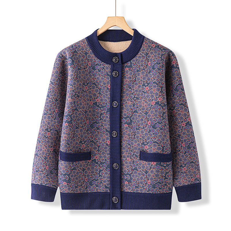 中老年人秋冬款上衣老太太衣服