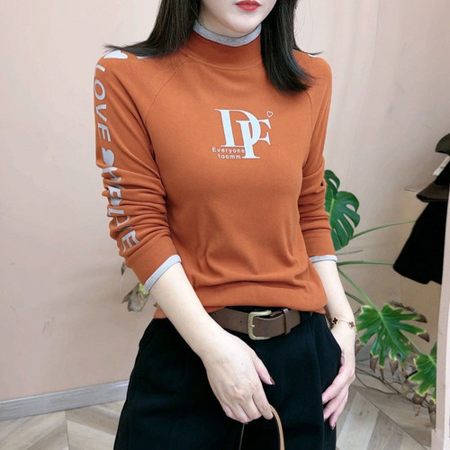 双面德绒打底衫时尚洋气磨毛小衫