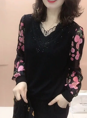 花瓣领休闲女长袖雪纺衫减龄小衫