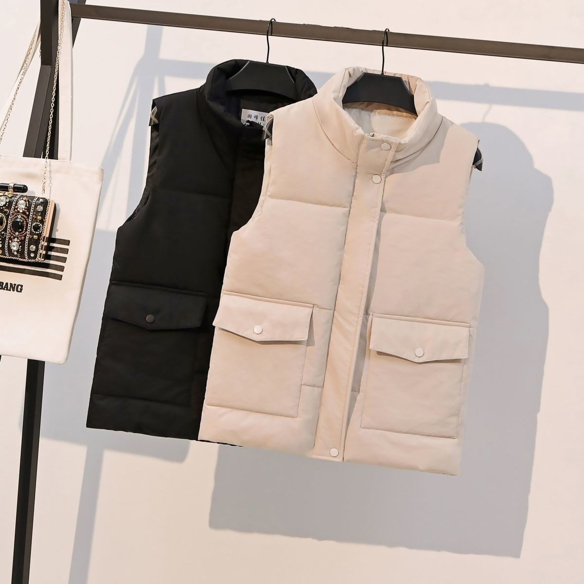 马甲女2026秋冬新款韩版宽松短款外穿百搭立领马夹无袖背心外套潮,女装/女士精品,马夹,淘宝优惠券,粉丝福利购,淘宝优惠卷