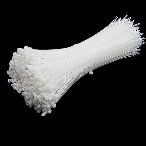 自锁式尼龙扎带塑料强力捆绑卡扣捆扎塑料平网阳台安全网绑带白色