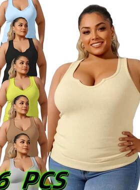 Stylish slim plus-size women's tank top 时尚修身大码女士背心