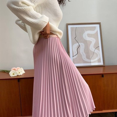 Hot selling versatile pleated accordion skirt 百褶风琴半身裙