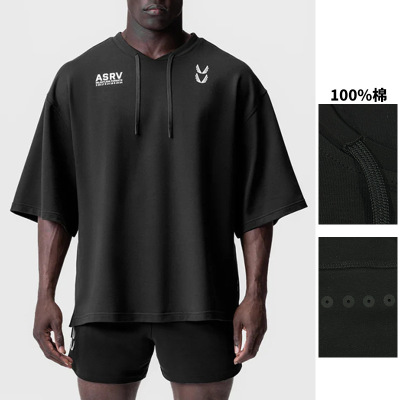 ASRV美式纯棉五分袖夏季健身