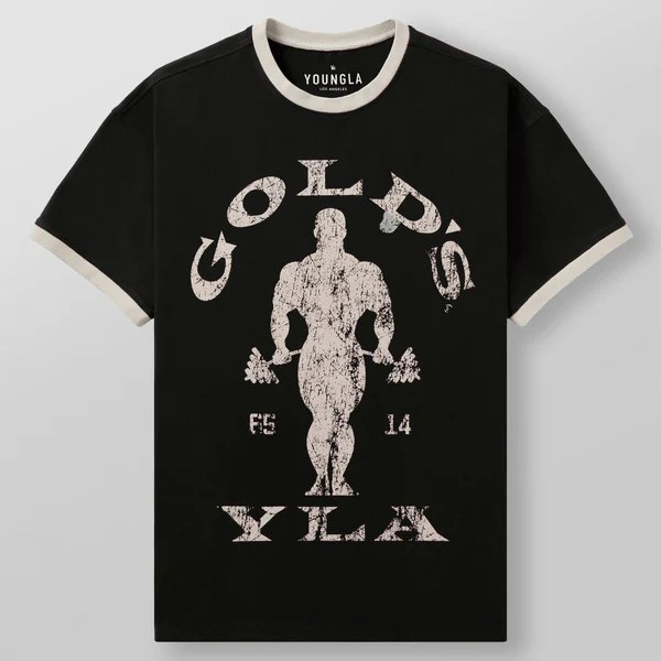 YOUNGLA联名GOLDSGYM健身短袖