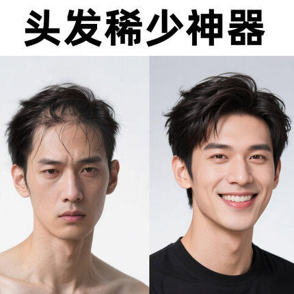 密发增发纤维粉喷雾头发稀疏遮盖发际线填充补发假发发缝遮盖神器
