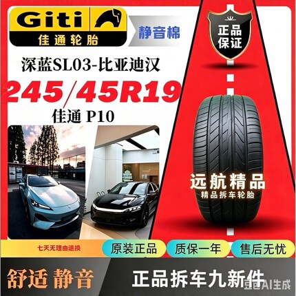 佳通轮胎245/45R19 100Y静音棉P10适配深蓝SL03比亚迪汉小鹏P7