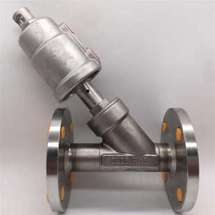 Y型气动角座阀 弹簧复位 双作用硬密封角座阀