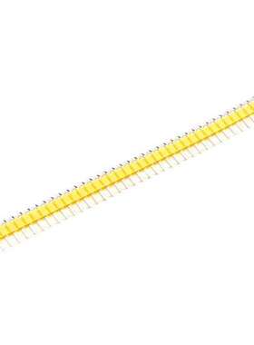 间距2.54MM 单排弯针  插针 1*40PIN 铜针 黄色（5只）