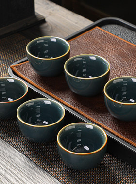 正品哥窑茶杯陶瓷品茗杯功夫茶具