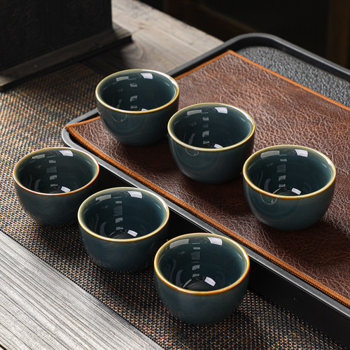 正品哥窑茶杯陶瓷品茗杯功夫茶具