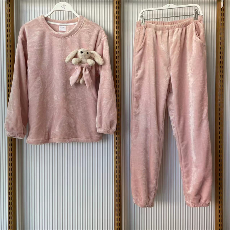 都市丽人女法兰绒可爱睡衣