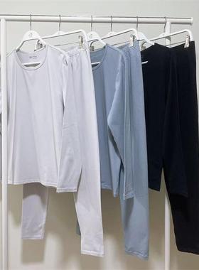 都市丽人内衣男士圆领纯色96%棉透气吸汗保暖贴身秋衣套装FWT9A4