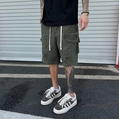 重磅410多口袋美式做旧工装短裤