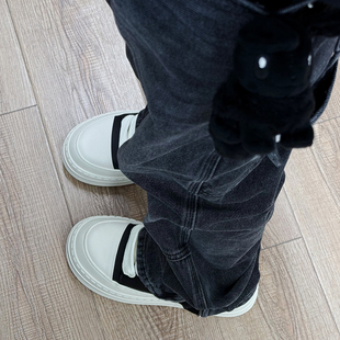 厚底休闲板鞋 UNAps胖丁鞋 男潮流cleanfit高街头层真皮面包大头鞋