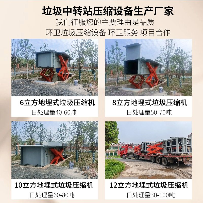 垃圾中转站压缩机 水平直压式垃圾站 移动地埋隐藏式垃圾处理设备,机械设备,压缩机,淘宝优惠券,粉丝福利购,淘宝优惠卷