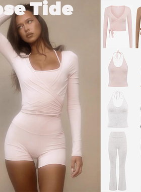 Rose Tide买手店正品Csb*Isabella联名款绑带开衫挂脖吊带长裤