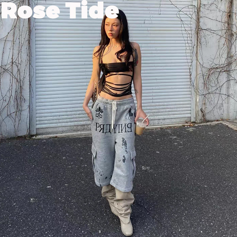 正品Praying印花灰色休闲卫裤