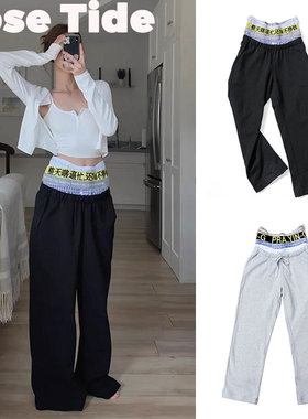 Rose Tide买手店现货正品Praying休闲裤辣妹高腰四层logo卫裤长裤