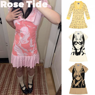 针织裙 williams连衣裙美少女印花短袖 Rose tide买手店折扣Ashely