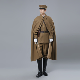新款毛呢披风民国军装剧本杀摄影楼写真包邮军阀表演出2022年春季