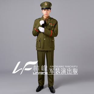 新品美式国军装沙家浜阿庆嫂刁德一抗战八路红军演出服18-25周岁