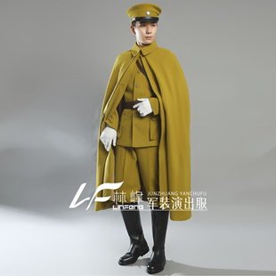 新款毛呢披风民国军装剧本杀摄影楼写真包邮军阀表演出2022年春季