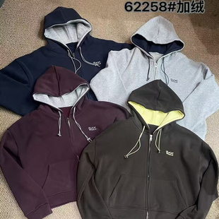 1986连帽加绒卫衣2025冬时尚 百搭休闲宽松长袖