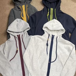 1986连帽拉链加绒卫衣2025冬时尚 外套65557 百搭休闲宽松长袖