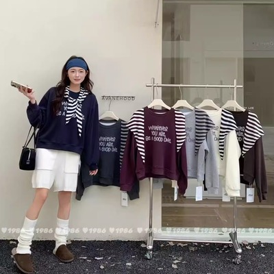 1986卫衣+披肩宽松长袖上衣60036