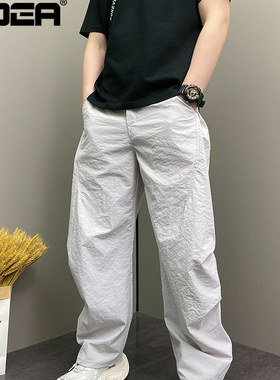 夏季薄宽松哈伦裤青年休闲直筒裤