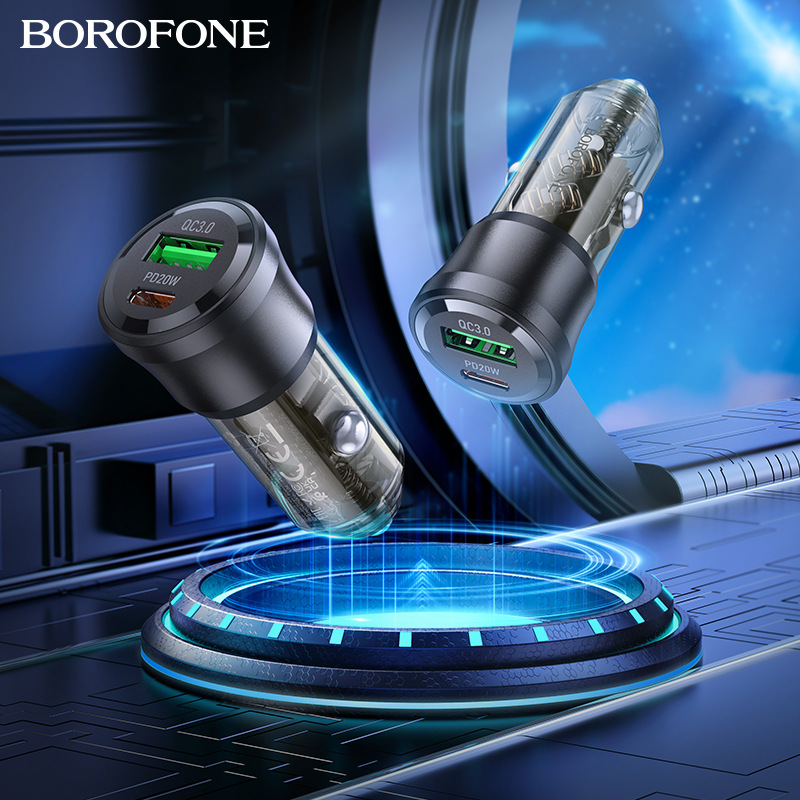 BOROFONE BZ25双口PD38W车载充电器type-c套适用三星华为小米苹果