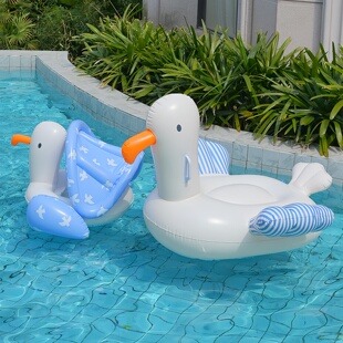 ins海鸥儿童游泳圈宝宝充气坐圈婴儿腋下浮圈大型网红加厚坐骑