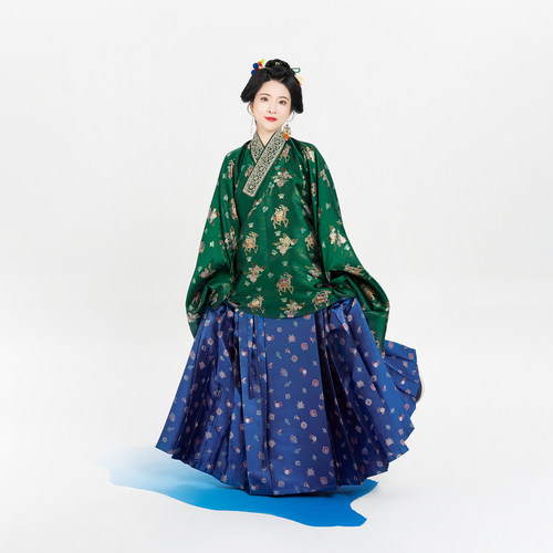 织造司[好运派送中]原创明制汉服妆花织金交领琵琶袖上衣马面裙女