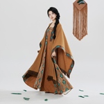 织造司[丹陶]云南出游明媚穿搭女装复古民族风披肩吊带连衣裙女春