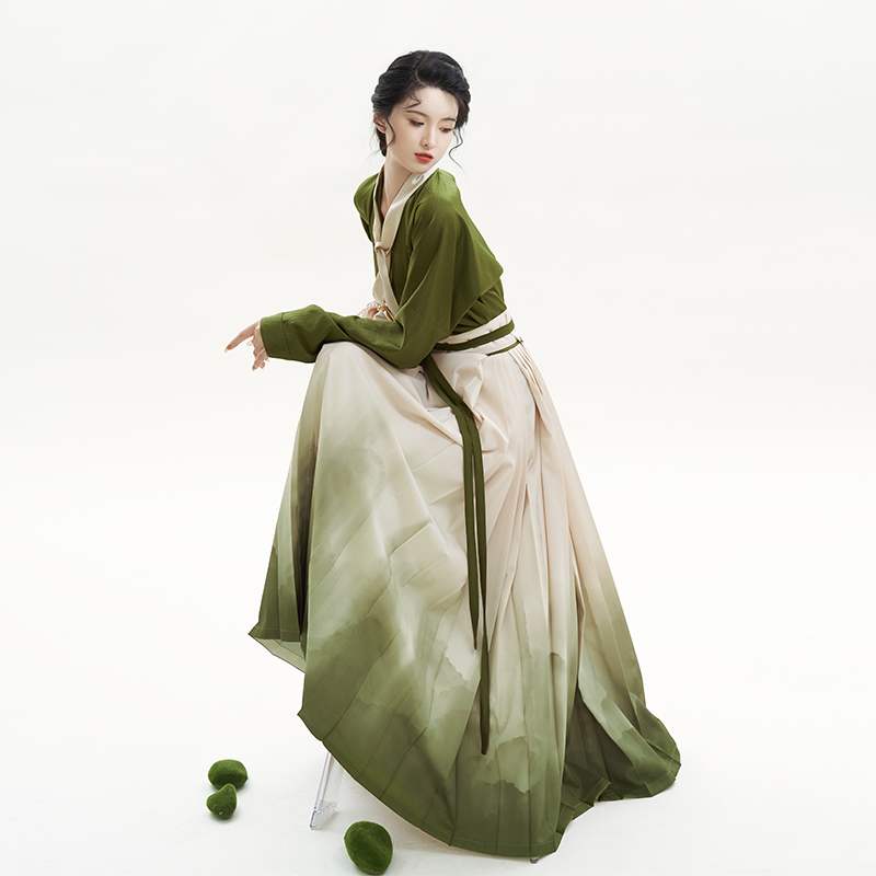 织造司汉元素捻茶国风马面裙中式