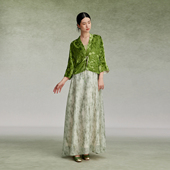 现货青茶山织造司新中式 国风早秋外套高级感茶服吊带连衣裙a字裙