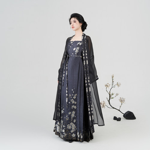 改良汉元素马面吊带连衣裙