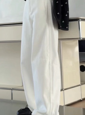 诗歌兰牛仔裤2026春款女装 75037韩系时髦知性显瘦直筒裤牛仔裤女