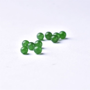 碧玉菠菜绿散珠子单珠手串手链DIY配饰配珠天然新疆俄料小米珠