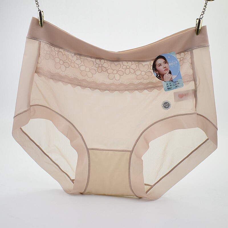 黛丝少女中腰超薄冰丝网纱内裤短裤头舒适透气贴肤无痕边