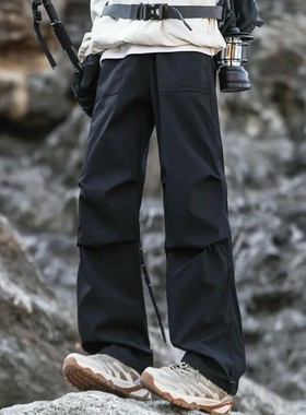 FOG DUNK户外冲锋裤男女防水伞兵裤潮牌百搭宽松束脚休闲长裤