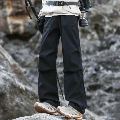 FOG DUNK户外冲锋裤男女防水伞兵裤潮牌百搭宽松束脚休闲长裤