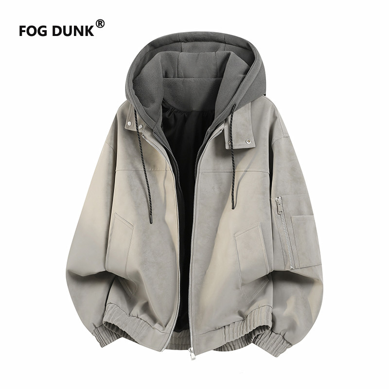 FOG DUNK连帽夹克男宽松百搭拉链工装休闲风外套