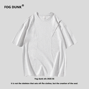 FOG DUNK美式风短袖T恤男2026新款宽松百搭圆领体恤