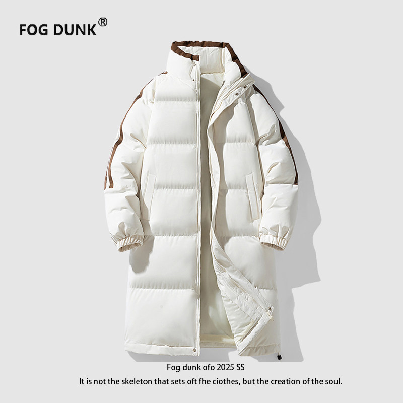 FOG DUNK中长款棉衣男女冬季加厚抗寒棉服休闲防风保暖立领棉袄